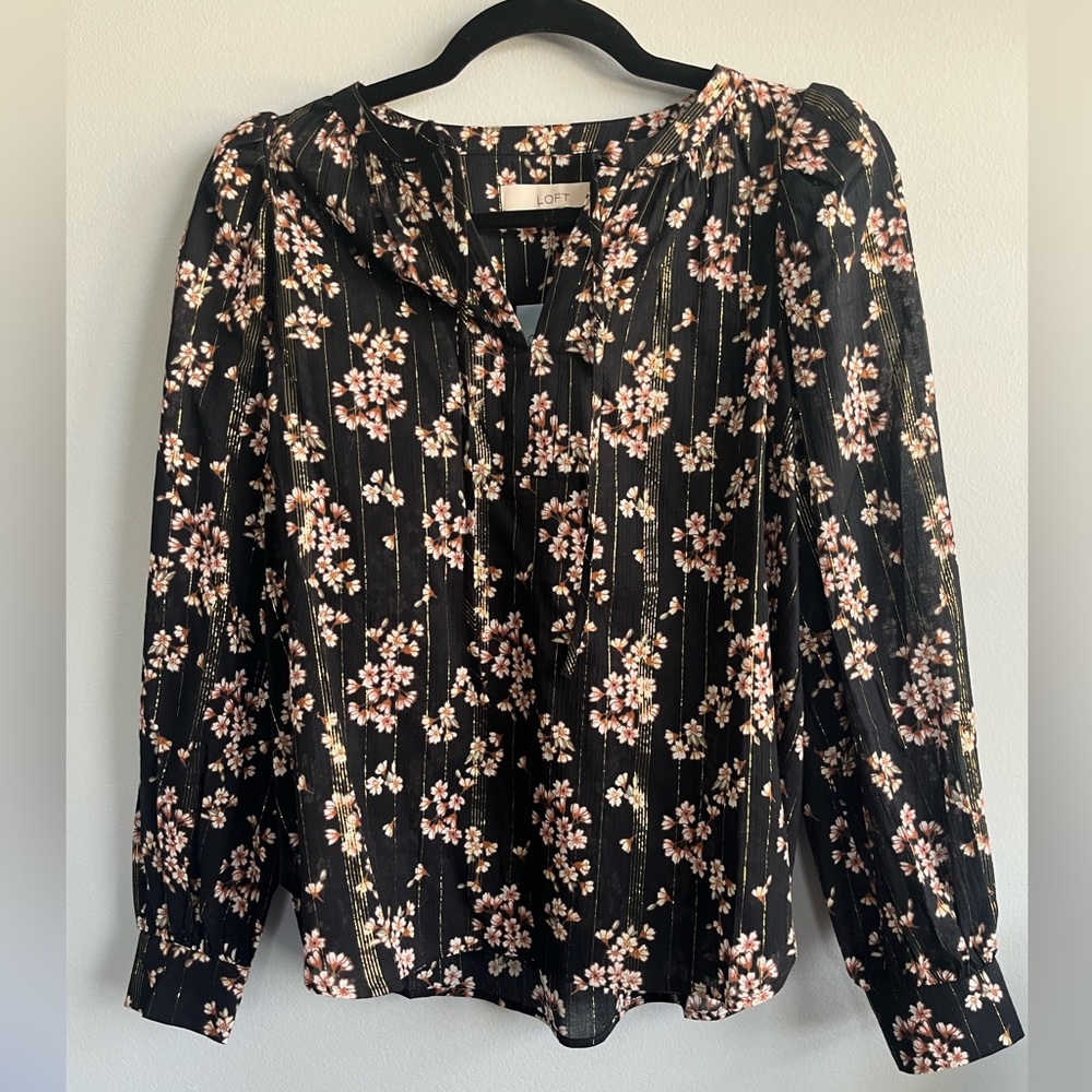 Loft Petites Floral Blouse with tags